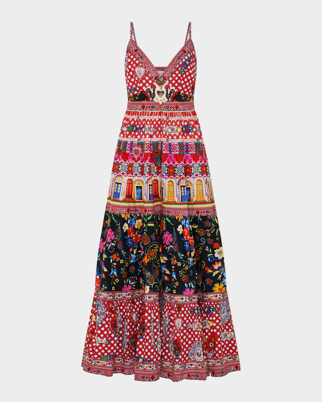 Folk Fabulous Tiered Bodice Maxi Dress